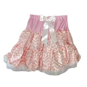 Pink and Peach Chevron Tutu with Bow NEW Dance Costume Dress Up Gift NEW